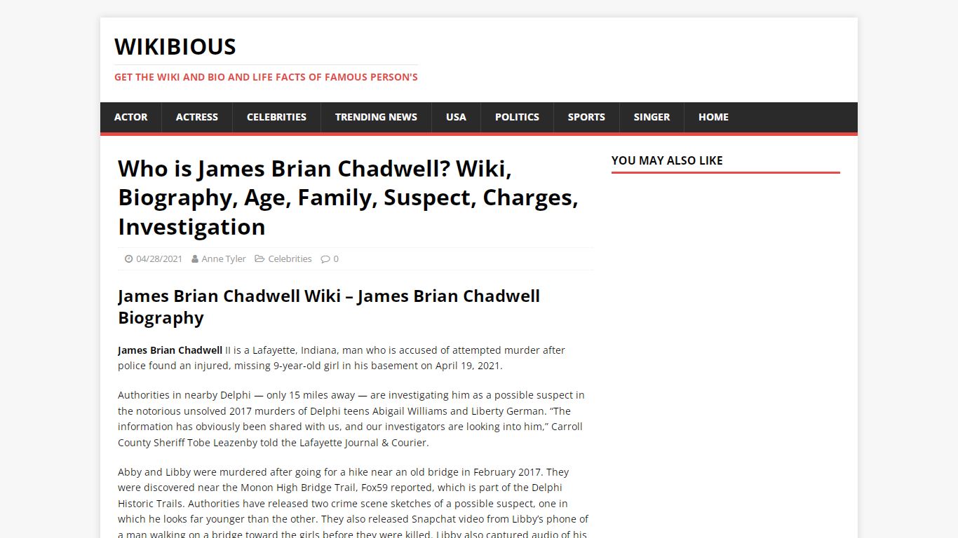 Who is James Brian Chadwell? Wiki, Biography, Age, Family, Suspect ...